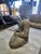 Invite a sense of serenity and sculptural presence into your space with this striking Indonesian-style lava-stone Buddha...