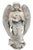 A beautifully aged vintage cast stone angel sculpture with exceptional sculptural detail and an elegant, timeworn patina...