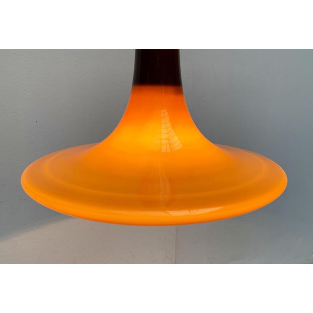 Brown Mid-Century Tulip Glass Pendant Lamp from Peill & Putzler, 1960s For Sale - Image 8 of 18