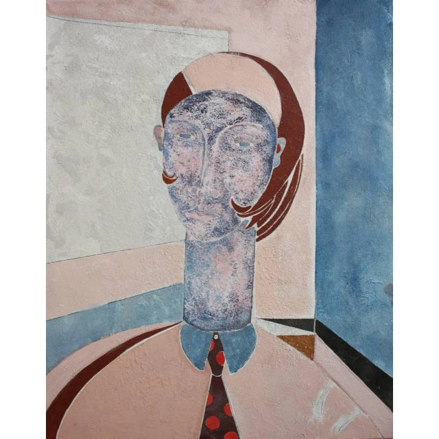 Abstract Sax Berlin "Z" Contemporary Figurative Oil Painting by Sax Berlin 2016 For Sale - Image 3 of 3