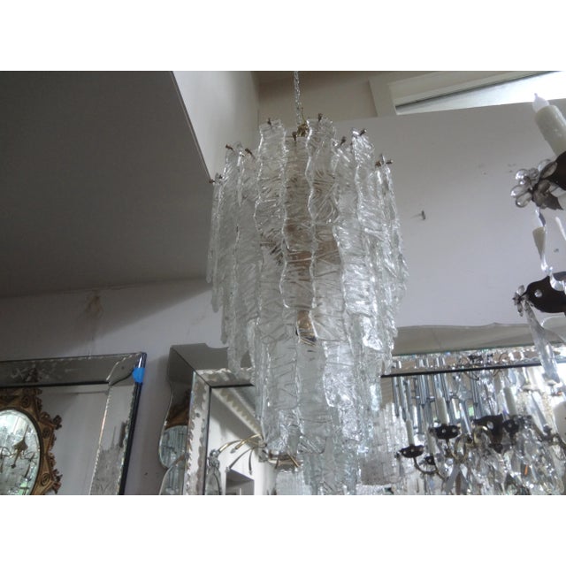 Large Midcentury Murano Chandelier in the Manner of Toni Zuccheri for Venini For Sale In Houston - Image 6 of 13