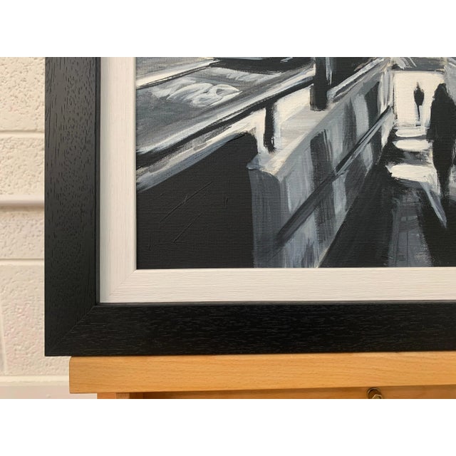 Black & White Hyde Park Corner London Underground by Contemporary British Artist For Sale - Image 11 of 13