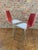 Metal Vintage Red Back Stacking Chairs by Eric Magnussen for Engelbrechts, 1990s, Set of 7 For Sale - Image 7 of 17