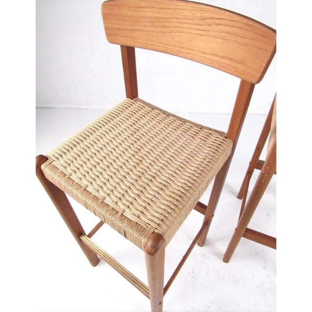 Vintage Danish Modern Counter Stool For Sale - Image 9 of 10