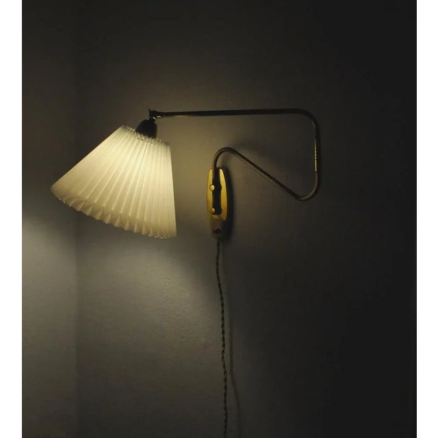 Danish Brass Swing Arm Wall Lamp, 1950s For Sale - Image 11 of 12