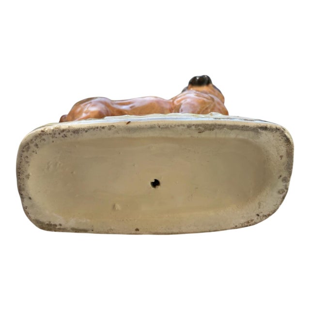 Ceramic Rare 19th Century, English, Large Staffordshire Ceramic Pug Dog Figurine For Sale - Image 7 of 9