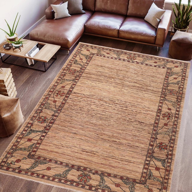 Transform your home's interior with a stunning hand-knotted Gabbeh rug. These rugs are meticulously crafted with bold...