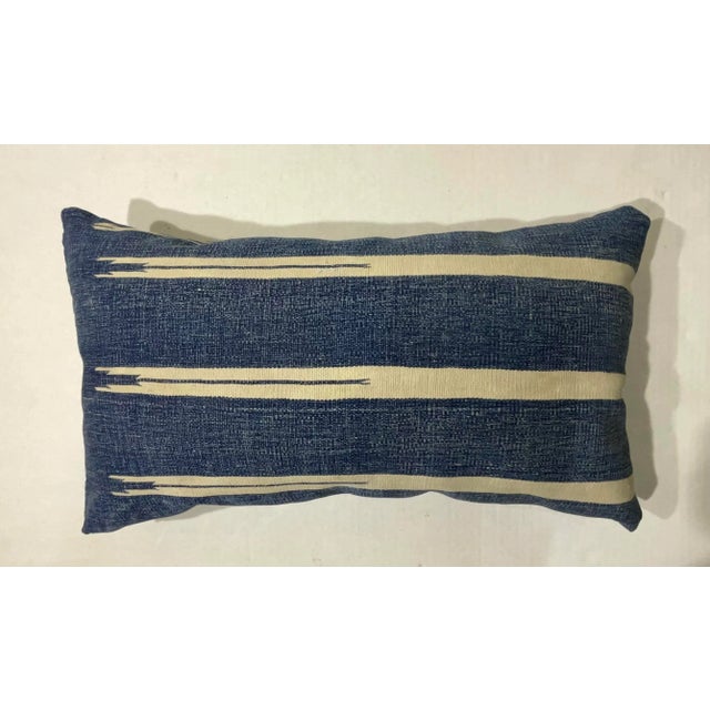 Contemporary Single Flat Weave Antique Textile Pillow For Sale - Image 3 of 10