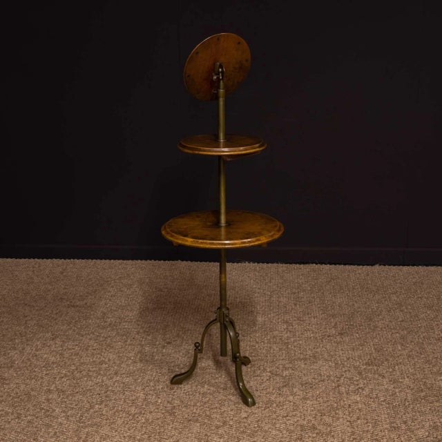 Antique Edwardian Walnut and Glass Shaving Stand For Sale - Image 5 of 18