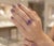 Amethyst Natural Ruby 2.30cts, Amethyst 5.30cts & Diamond 0.50cts Ring in 14k Gold For Sale - Image 8 of 8