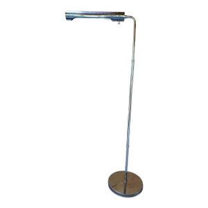 Mid Century Modern Reverse L Shape Chrome Floor Lamp