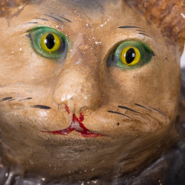 Pennsylvania Painted Chalkware Cat, C. 1875 For Sale In Savannah - Image 6 of 7
