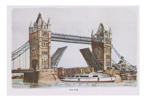 1970s After Bernard Smith "Tower Bridge", English Traditional Vintage Print