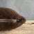 Mid-Century Modern Dark Brown Wool Lumbar Pillow 12" X 20" With Down Insert For Sale - Image 3 of 5