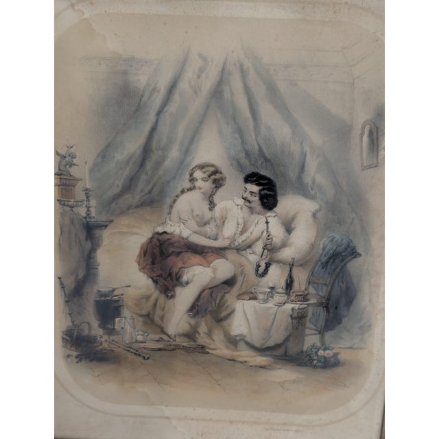 Létudiante, Romantic Scene, 1962, Lithograph, Framed For Sale - Image 4 of 7