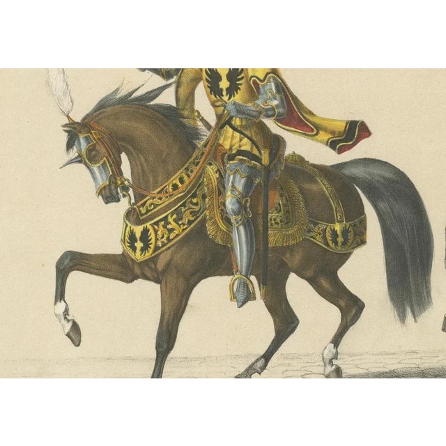 H. Jenny, Grand Cavalcade – Hans von Hallwyl and His Household Banner, 1855, Paper For Sale - Image 4 of 10