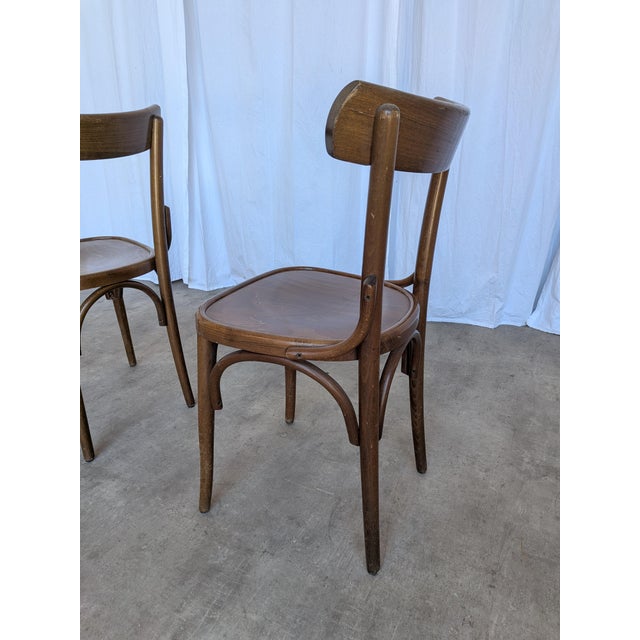 Mid-Century Bistro Style Dining Chair in Wood, Former Yugoslavia, 1970s For Sale - Image 3 of 18