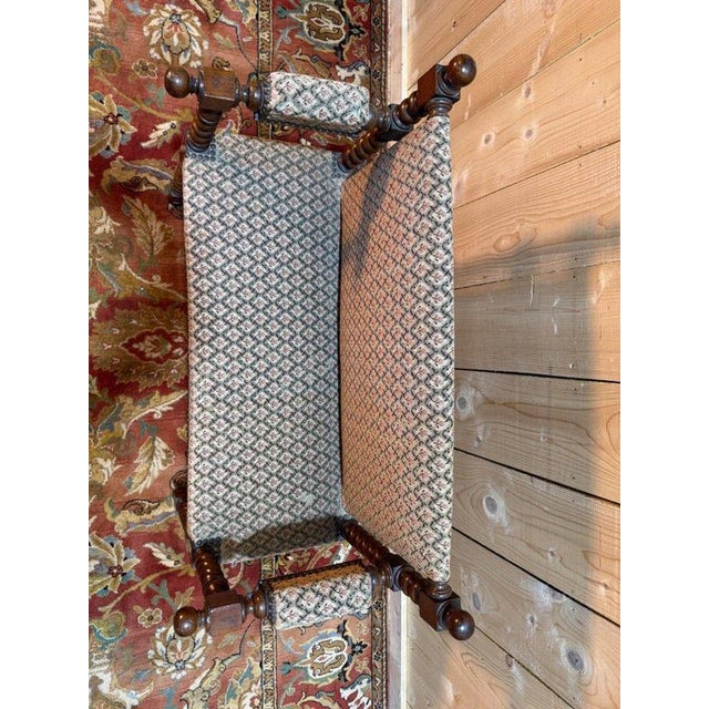 Beige Small Louis XiII Style Mahogany Kitchen Bench For Sale - Image 8 of 9