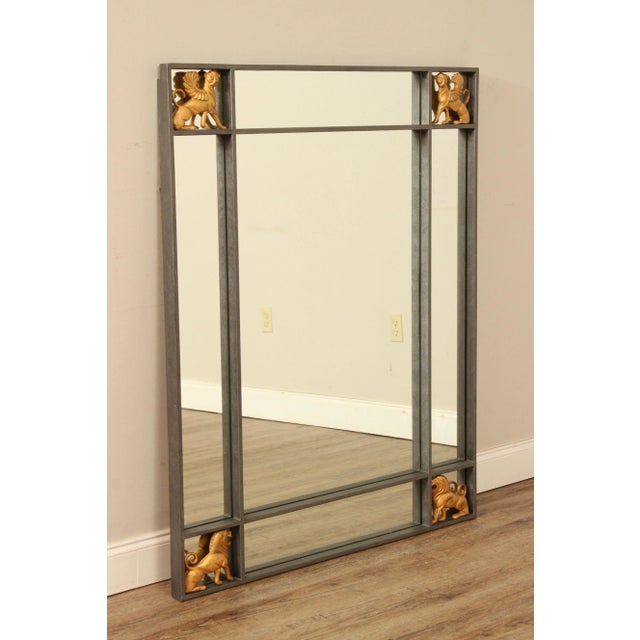 High Quality Large Wall or Floor Mirror with Gold Painted Griffins and Lions