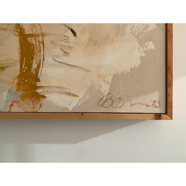 Wildflowers, Neutral Naturalistic Painting For Sale - Image 9 of 9