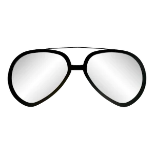 Huge Pair of Aviator Sunglasses Mirror in Black Matte Frame