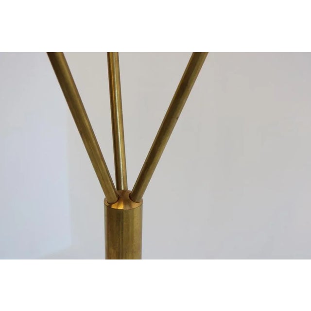Mid-Century Italian Minimalist Black Brass Floor Lamp in the Style of Stilnovo, 1950s For Sale - Image 10 of 11
