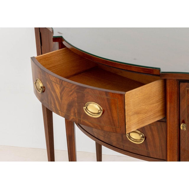 Late 20th Century Hickory Chair Company Flame Mahogany Sideboard For Sale - Image 5 of 9
