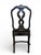 1900 - 1909 Antique Ebonized Regency Style Floral Painted Side Chair For Sale - Image 5 of 13