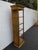 Hollywood Regency Tall Narrow Distressed Gold Display Shelf Cabinet 6661 For Sale - Image 13 of 15