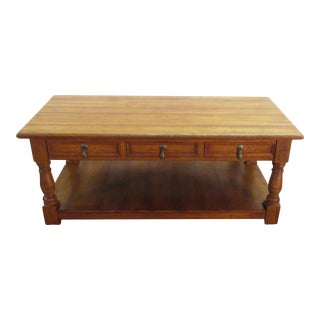 Stickley Antiquties Collection Solid Oak Coffee Table For Sale