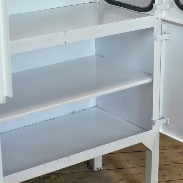 1970s Vintage Glass and Iron Medical Cabinet, 1970s For Sale - Image 5 of 11