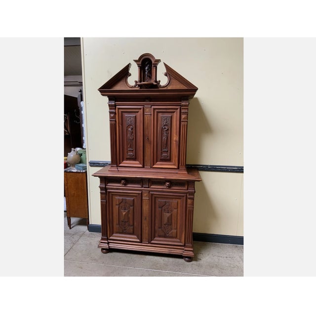 Antique Neo-Renaissance Walnut and Bronze Cabinet, 1880s For Sale - Image 6 of 12