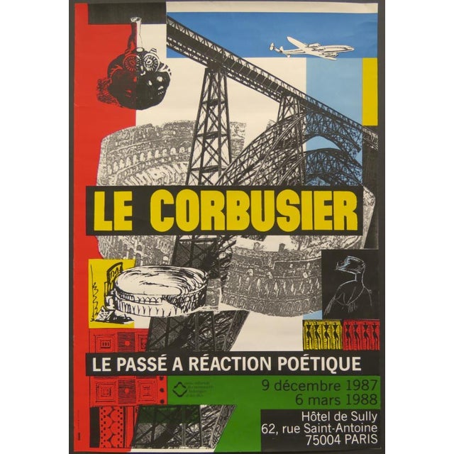 Le Corbusier (1887-1965) The Past as a Poetic Reaction Very rare original poster from the exhibition at the Hôtel de Sully...