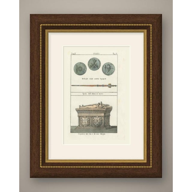 An original antique lithograph with hand coloring, from the galleria universale di tutti i popoli del mondo (venice,...