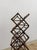 Brown Vintage Dark Bamboo Twelve Bottle Wine Rack Coastal Boho Bar Accent For Sale - Image 8 of 8