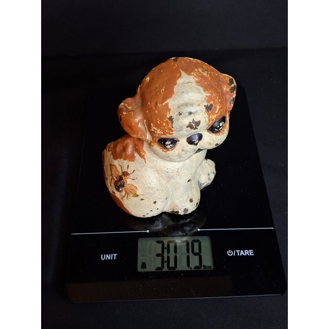 Scarce Antique Hubley Cast Iron Puppo Doorstop Brown Color Variant Grace Drayton 1920s #75 For Sale - Image 17 of 17