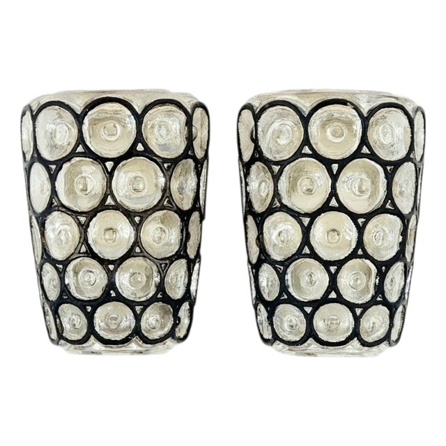 Mid-Century Modern Glass Sconces from Limburg, Germany, 1960s, Set of 2 For Sale