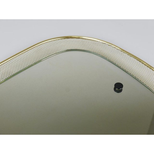 Mid-Century Wall Mirror in Rigitulle Metal & Brass by Vereinigte Werkstätten for Kunst, Germany, 1950s For Sale - Image 10 of 18