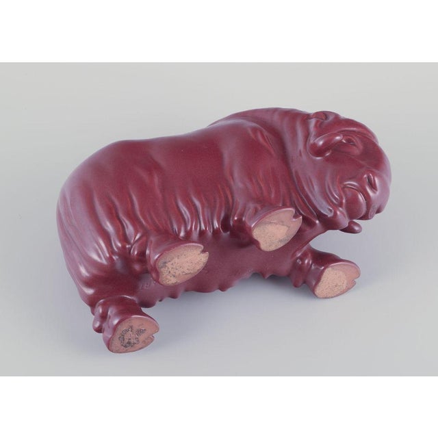 1960s Danish Musk Ox in Ceramic by Svend Lindhart, 1960s For Sale - Image 5 of 8