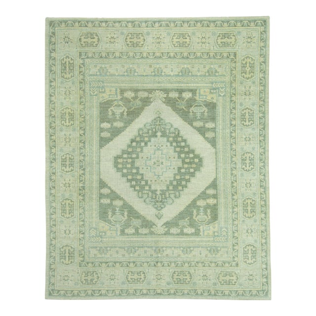 Turkish Oushak Antique Look Rug 8'4" x 10'6" #20071 For Sale