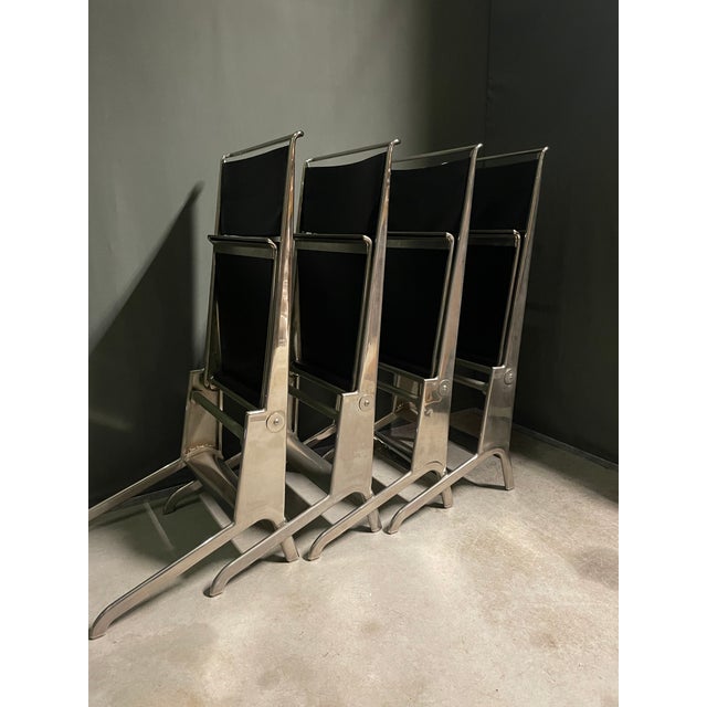 Animal Skin Vintage Folding Chairs by Jean Prouvé for Tecta, 1983, Set of 4 For Sale - Image 7 of 9