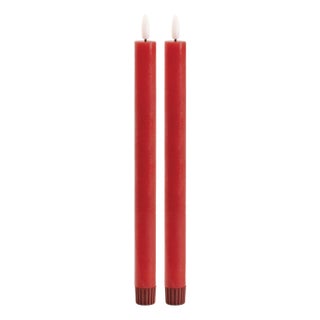 FIA Wick Red Taper Candle (Set of 2) For Sale
