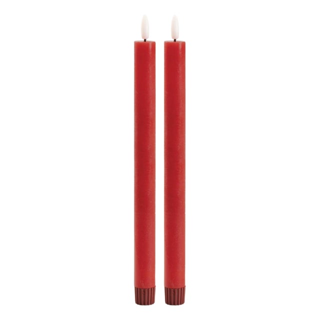 FIA Wick Red Taper Candle (Set of 2) For Sale