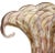 Gold Vintage Murano Barovier Toso Purple Swirl Gold Flecks Italian Art Glass Curled Fan Top Flower Vase For Sale - Image 8 of 11