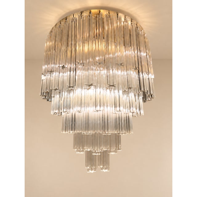 Vintage Italian Crystal Lamp, 1970s For Sale - Image 6 of 9