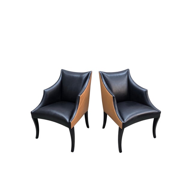 Animal Skin Vintage Contemporary Serpentine Chairs by Donghia - 4 For Sale - Image 7 of 11