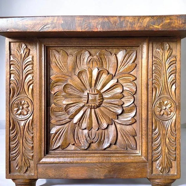 Spanish Hand Carved Console Table, 1920s For Sale - Image 9 of 10