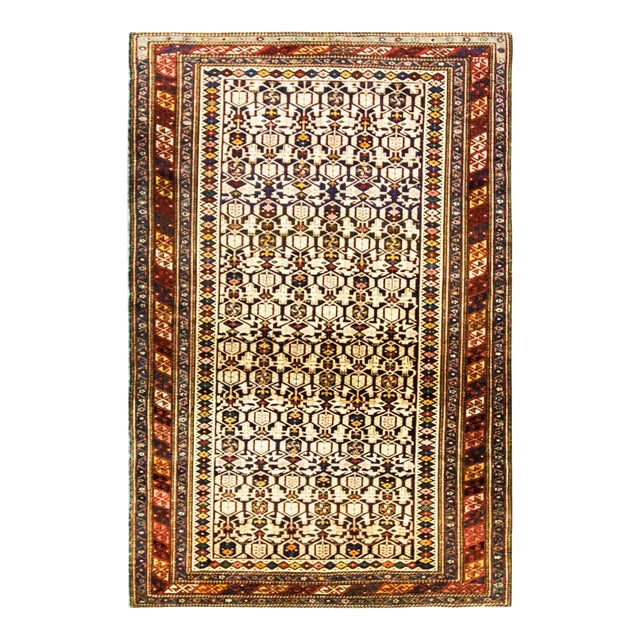 Antique Caucasian Kuba-Shirvan Rug, 4'5" X 6'10" For Sale