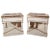 White Hollywood Regency Nightstands - A Pair For Sale