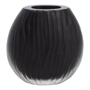 Hand-Blown Murano Supreme Vase in Onyx Black Medium